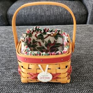 Longaberger Festive Basket with Red and Tan Accents